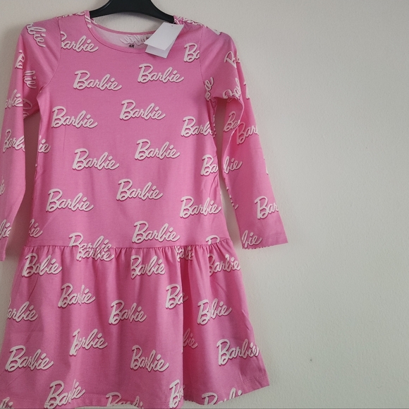 Girl dress barbie dress waist drop pink/cream BNWT - Picture 4 of 7